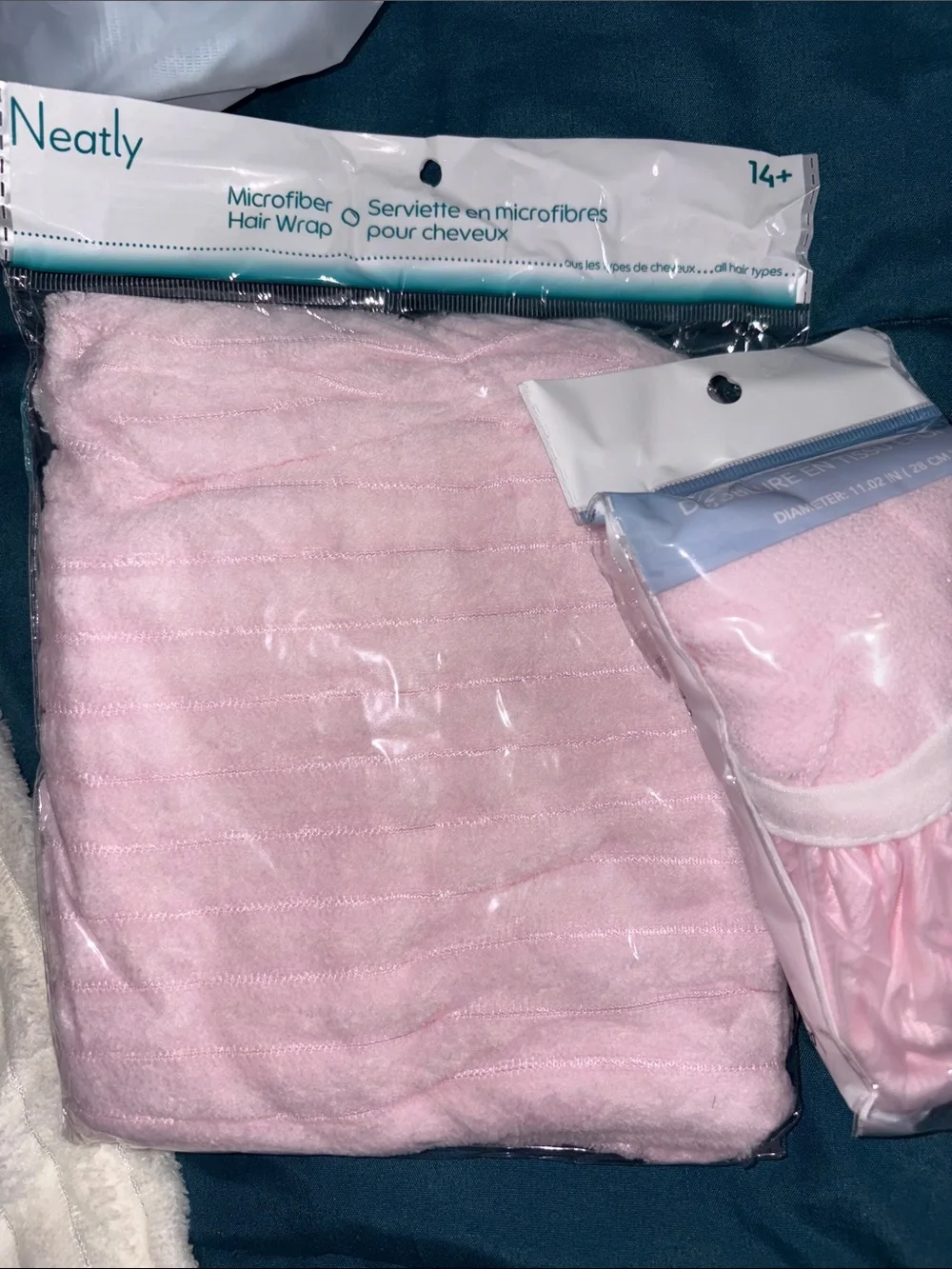 Microfiber Hair Turban & Terry Lined Shower cap - Pink